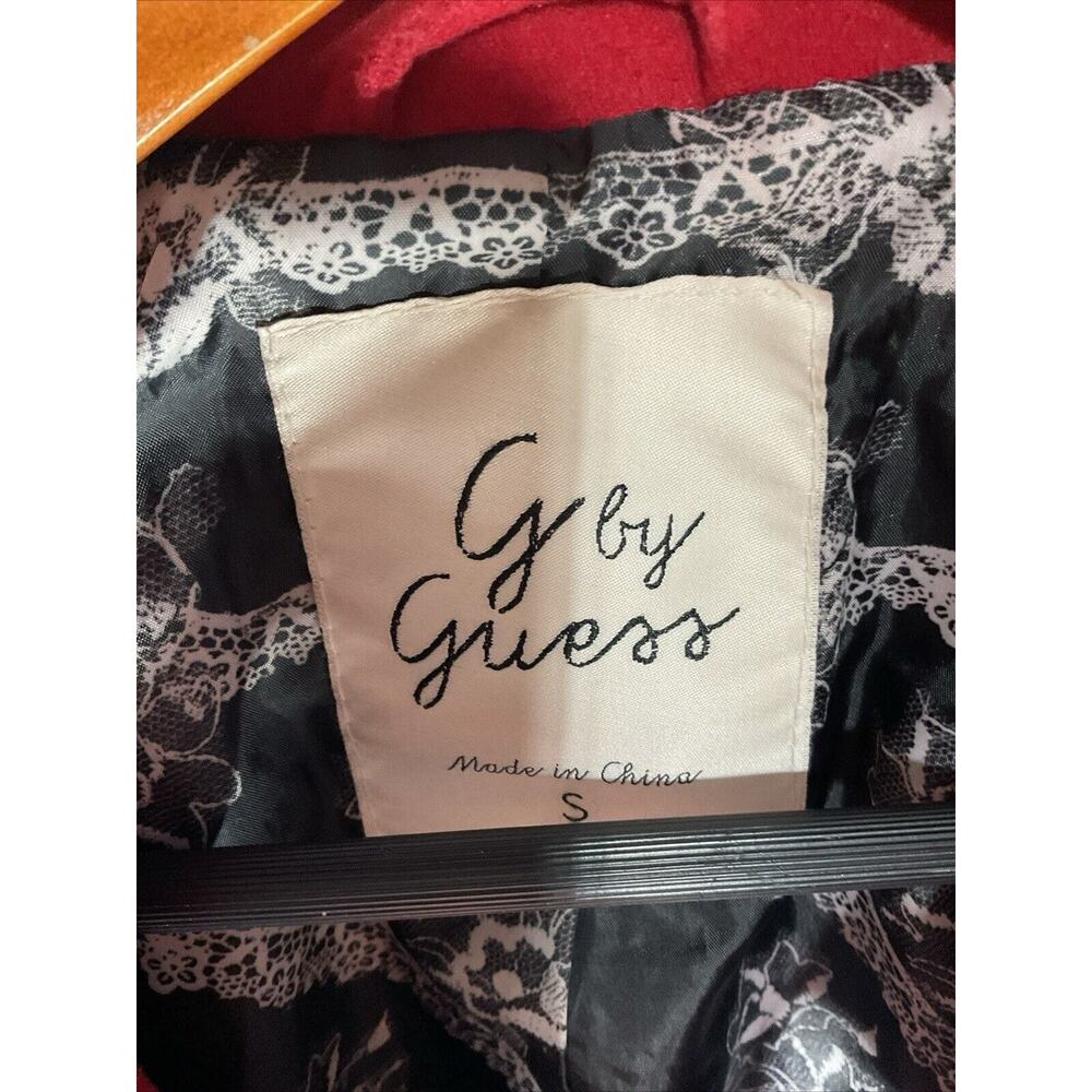 Vintages G By Guess Red Button Up Wool Blend Peac… - image 6